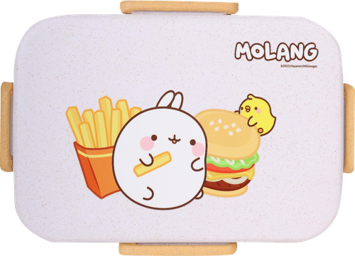 

Ланч-бокс Molang с двумя разделениями и 4 клапанами 20х13х9.5 см, в ассротименте