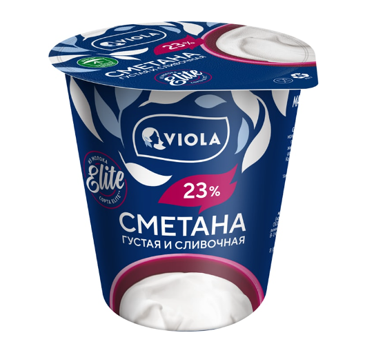 Сметана Viola густая и сливочная 23% 315 г