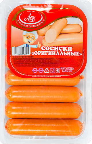 

Сосиски Луганские деликатесы Оригинальные 325 г