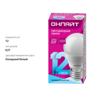 

Лампа светодиодная Онлайт LED 12Вт, 4000К, Е27, шар