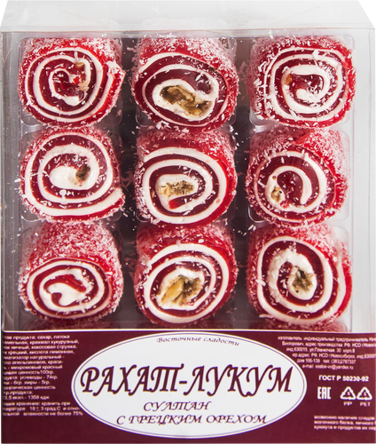 

Рахат-лукум Восточные сладости Султан с грецким орехом 275 г