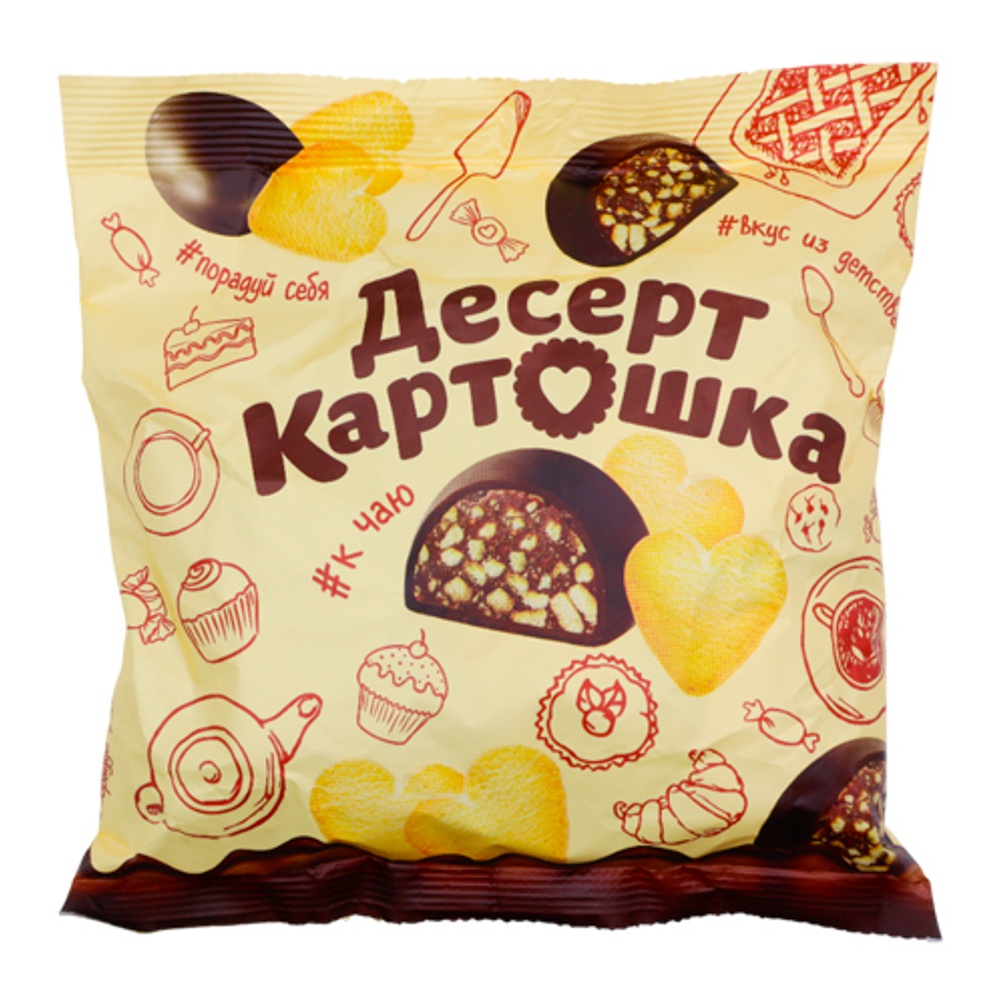 

Конфеты Кондитер профи Десерт Картошка к чаю в глазури 230 г