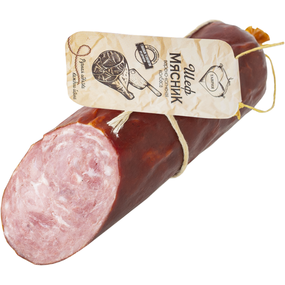

Колбаса варено-копченая Таврия Шеф мясник вес