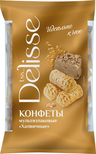 

Конфеты мультизлаковые Delisse Халвичные 175 г