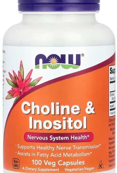 NOW Холин+Инозитол 100капс. 250мг