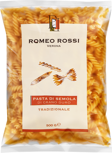 

Паста Romeo Rossi Fusilli, из муки твердых сортов пшеницы, 500 г