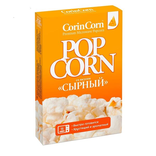 Попкорн Corin Corn сырный для приготовления в СВЧ 85 г