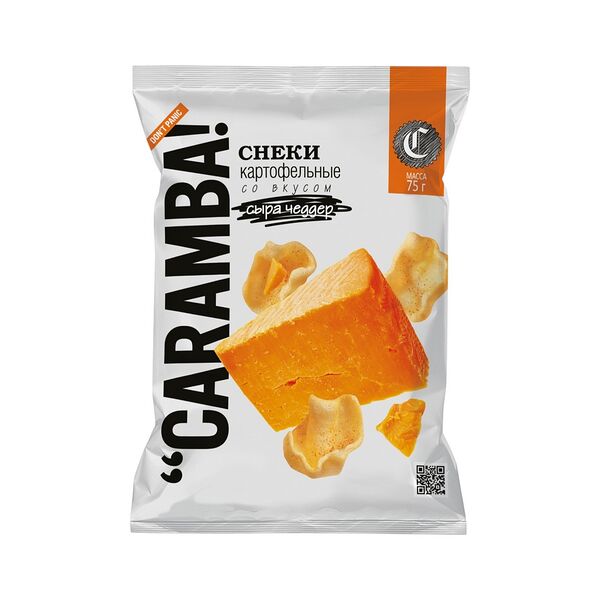 Снеки картоф Caramba со вк сыра чеддер 75г