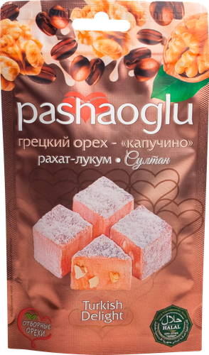 

Рахат-лукум Pashaoglu Султан с грецким орехом и капучино 150 г