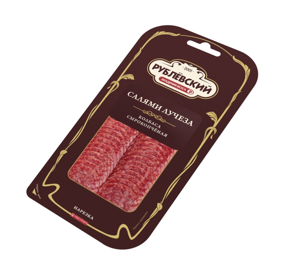 

Салями сырокопченая Академия вкуса Рублевский Лучеза нарезка 70 г