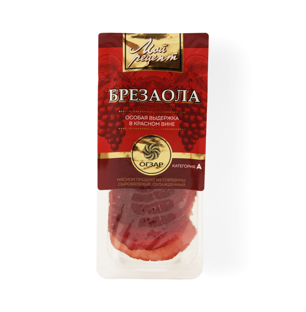 

Брезаола Огзар в красном вине сыровяленая нарезка 100 г