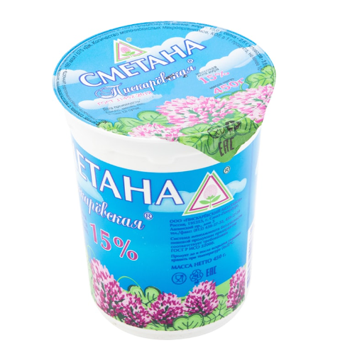 Сметана Пискаревский Молочный Завод Пискаревская 15% 450 г