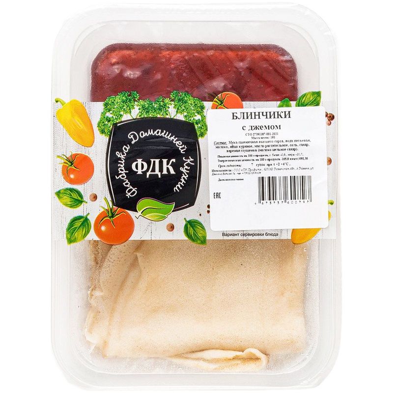 

Блины Фабрика домашней кухни с джемом 180 г
