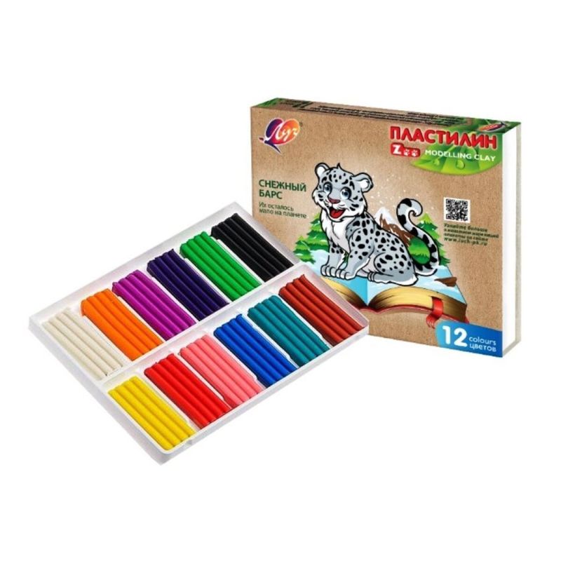 

Пластилин Луч Zoo 12 цветов 180 г