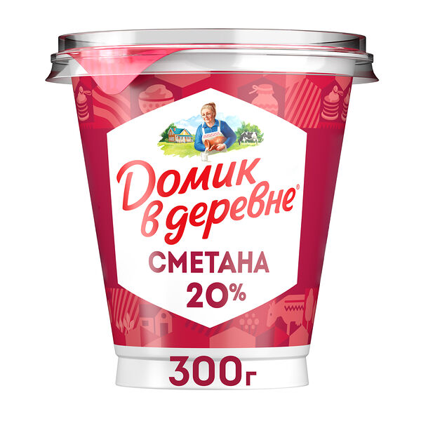 Сметана Домик в деревне 20% 300 г