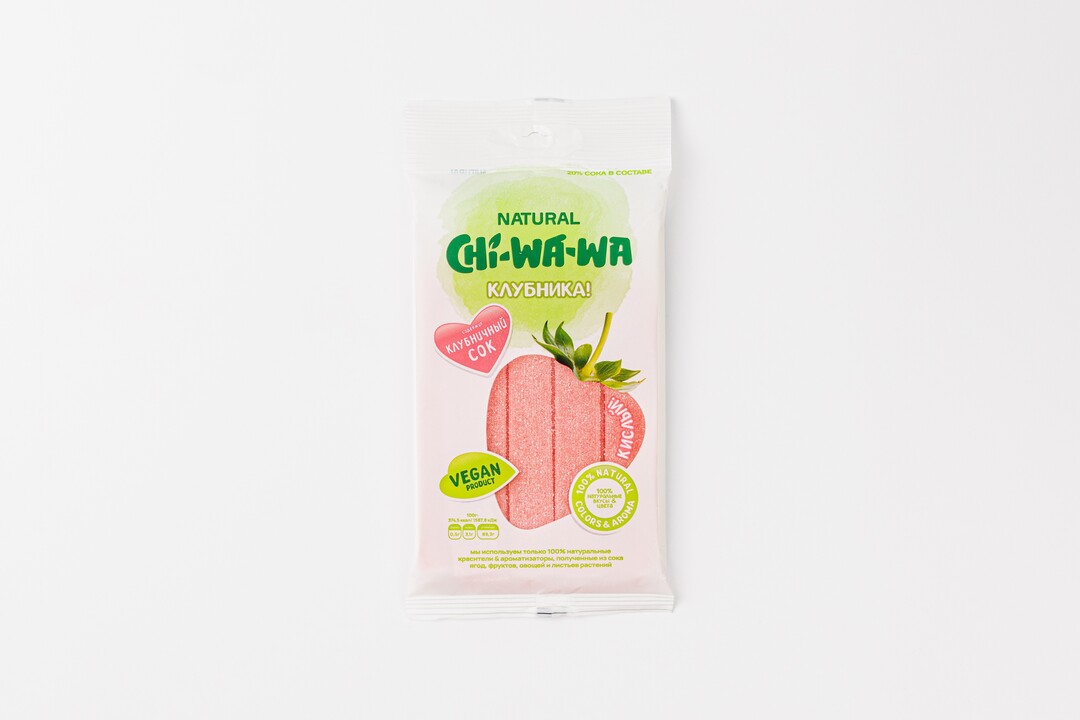 

Мармелад Chi-Wa-Wa Natural экструдированный кислый клубника 130 г