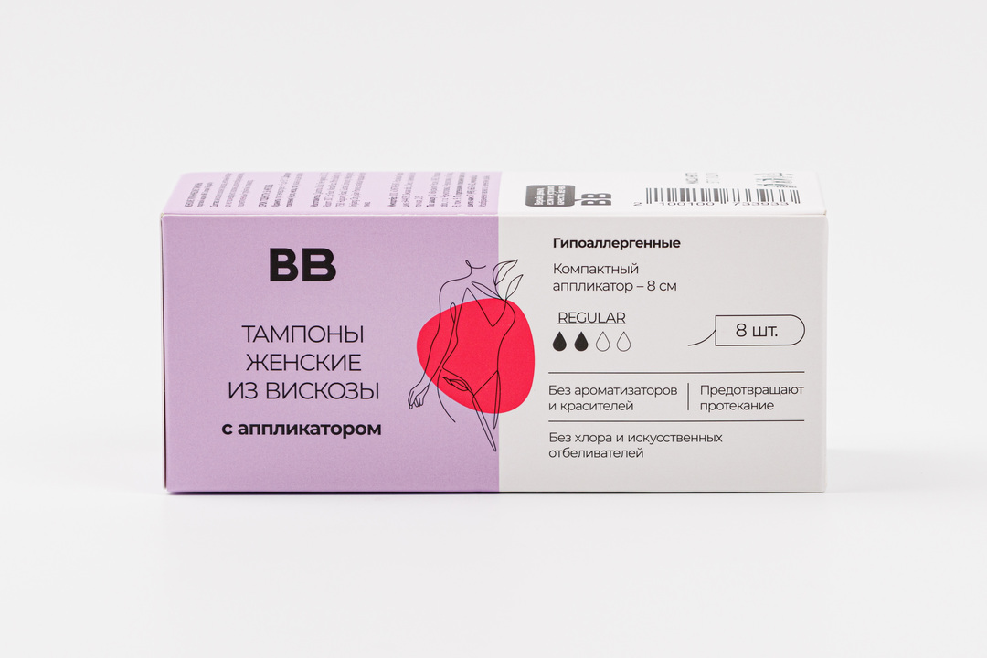 

Тампоны Вкусвилл женские гигиенические из вискозы Regular, 57 г