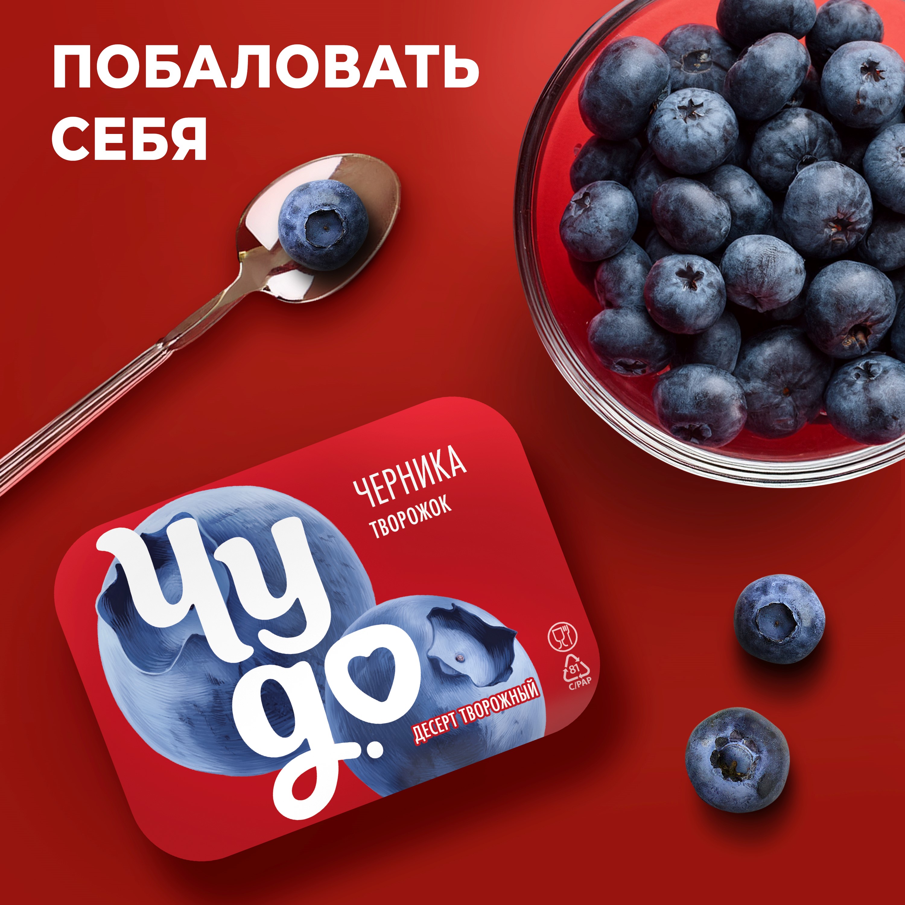 

Десерт творожный Чудо Черника двухслойный 4.2% 100 г