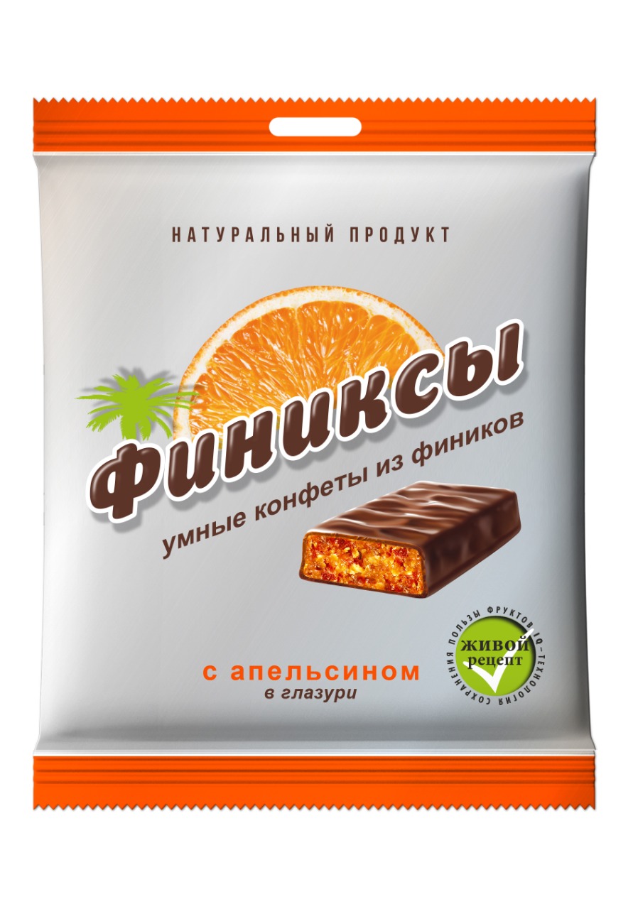 

Конфеты Финиксы с апельсином в шоколадной глазури 90 г