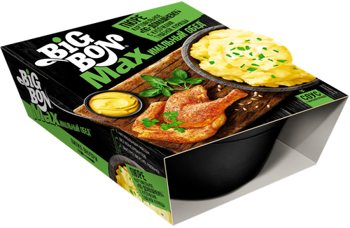 

Пюре BigBon Max По-домашнему с кусочками тушеной курицы и соусом 110 г
