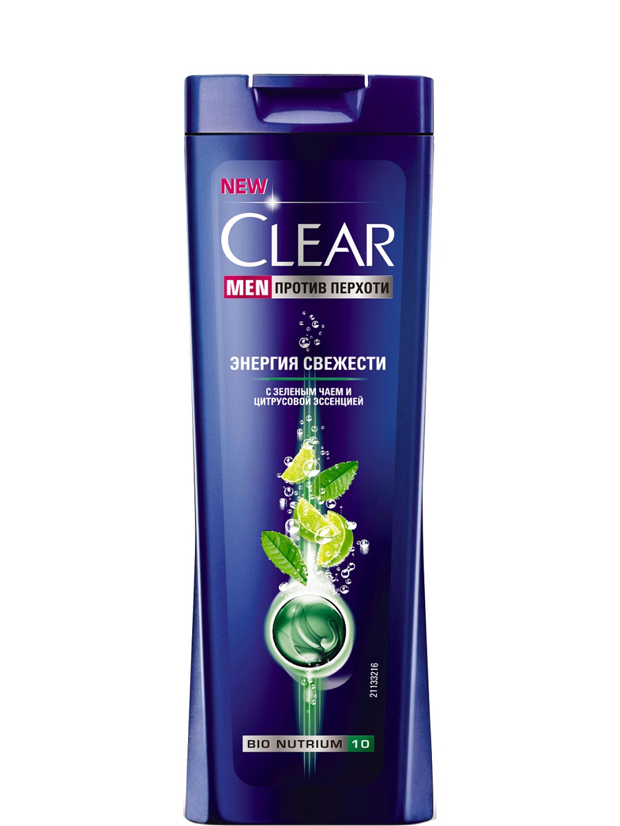 

Шампунь против перхоти для мужчин Clear Men Энергия свежести 400 мл