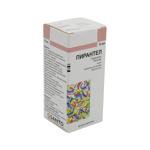 Пирантел 250 мг/5 мл 15 мл суспензия для приема внутрь