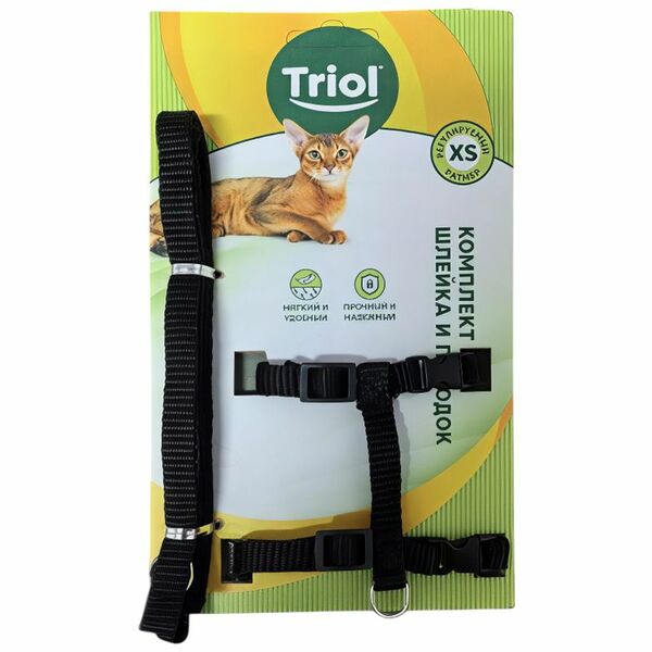 Комплект Triol шлейка и поводок для кошек XS 1 шт.