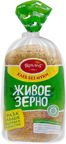 

Хлеб Ярхлеб Живое зерно пшеничный в нарезке 370 г