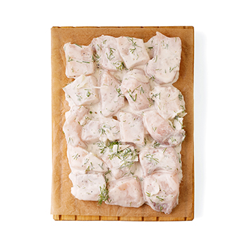 

Шашлык из рыбы Азбука Вкуса меч в кефирном маринаде охлажденный вес