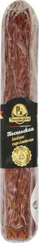 

Колбаса Тихорецкий мясокомбинат Посольская сырокопченая на натуральной щепе весовая