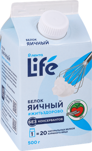 

Белок яичный жидкий Лента Life пастеризованный 500 г