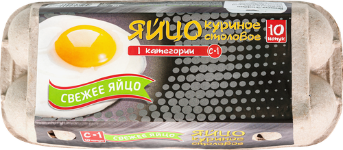 

Яйцо куриное КУЗБАССКАЯ ПТИЦЕФАБРИКА Свежее яйцо С1 столовое, 10 шт
