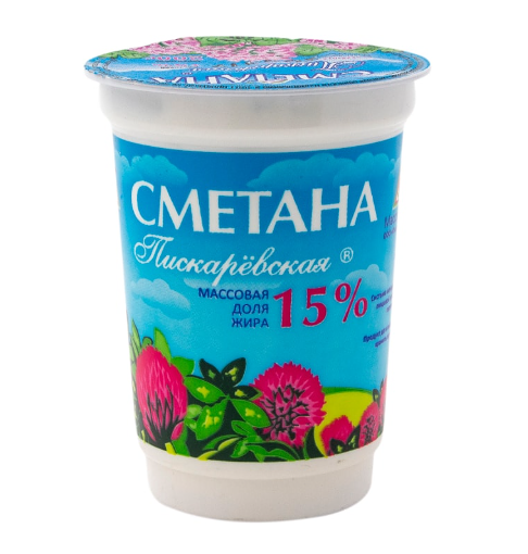 Сметана Пискаревская Пискаревский Молочный Завод 15% 200 г