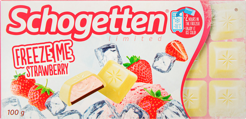 

Шоколад белый Schogetten Freeze me strawberry с клубничной начинкой и молочным шоколадом 100 г