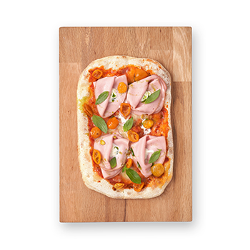 

Римская пицца с мортаделлой и жёлтыми томатами, 460 г