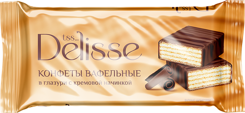 Конфеты Delisse Вафельные глазированные с кремовой начинкой вес