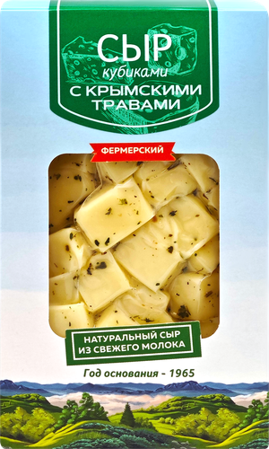 

Сыр Долина Легенд фермерский с крымскими травами кубики 120 г