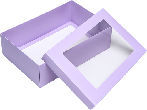 

Коробка складная Лавандовая с окном 9702366 30х20х9 см
