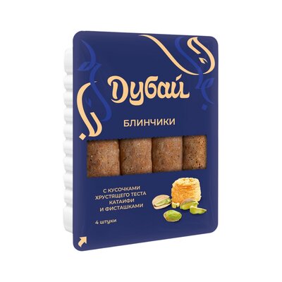 Блинчики Бабушка Аня Дубай с фисташками и обж хруст кус теста Катаифи 200г п/уп