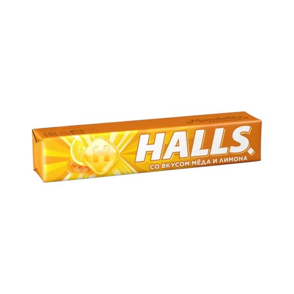 Карамель леденцовая HALLS с мёдом и вкусом лимона 25,2г