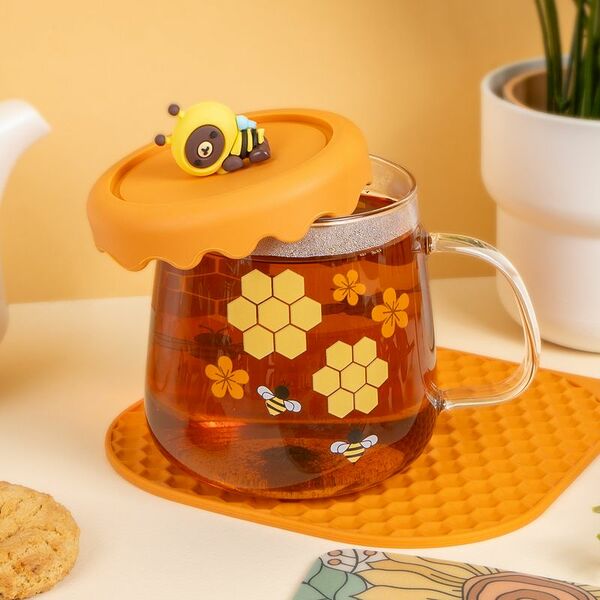 Кружка с крышкой, O'Kitchen, 550 мл, в ассортименте