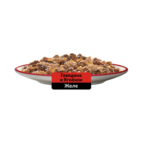 

Влажный корм Whiskas для кошек желе с говядиной и ягненком 75 г