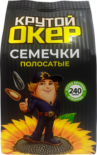 Семечки Крутой Окер подсолнечника полосатые жареные 240 г