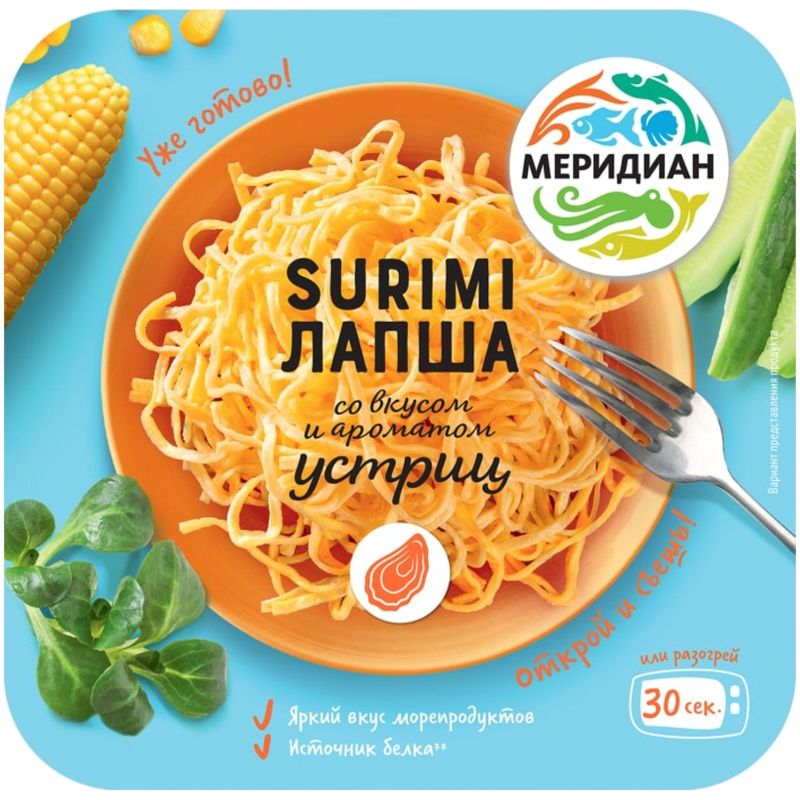 

Лапша Меридиан сурими с устрицей 130 г