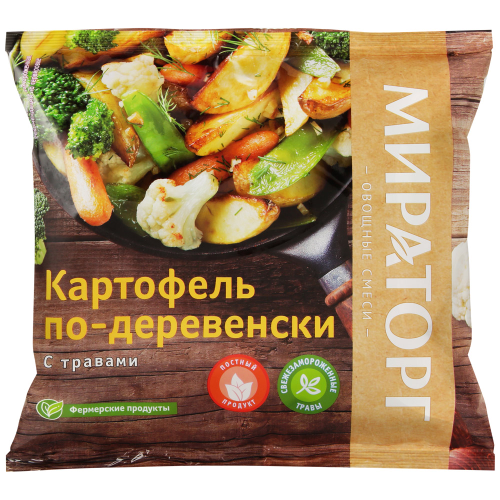 

Картофель замороженный МИРАТОРГ По-деревенски, с травами, 400г