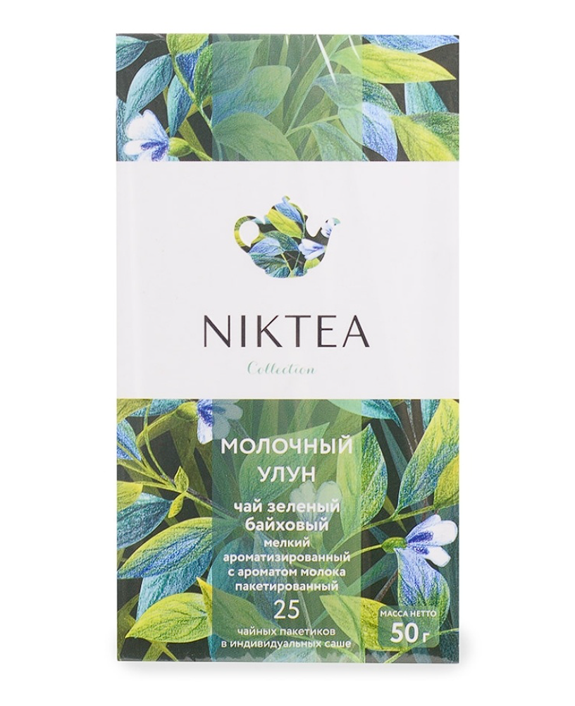 

Чай зеленый Niktea Milk Oolong с ароматом молока 25 пакетиков 50 г
