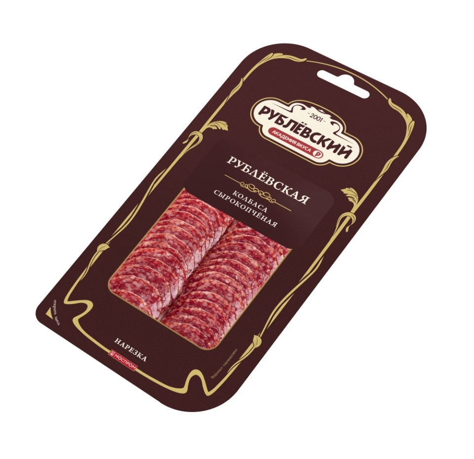 

Колбаса сырокопченая Рублевский Рублевская нарезка 80 г
