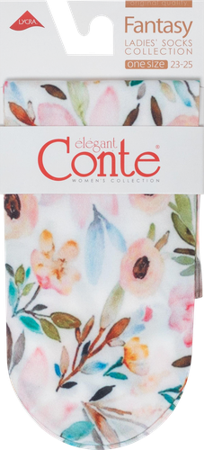 

Носки женские Conte Elegant Fantasy 17С-34СП цвет: молочный с рисунком весенние цветы, размер 23-25 (36-37)