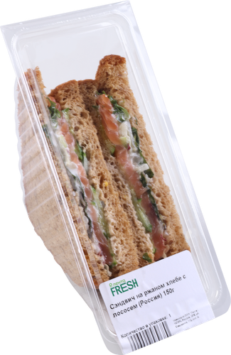 

Сэндвич Лента Fresh с лососем слабосоленым, на ржаном хлебе 150 г