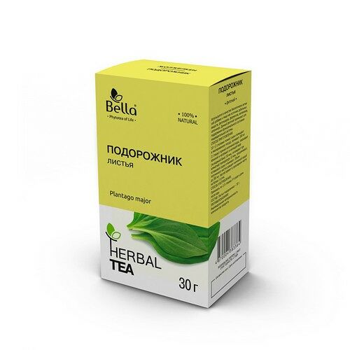 Подорожника лист 30 гр, фито чай Белла
